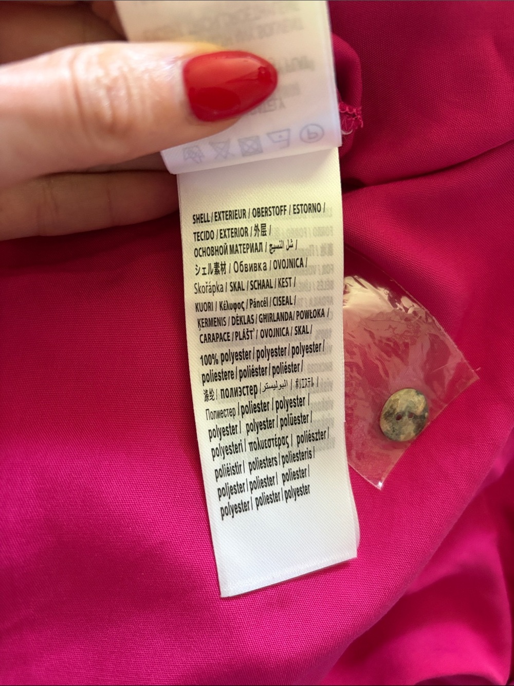 FARM Rio Hot Pink Crochet Button-Front Midi Dress - Picture 8 of 9